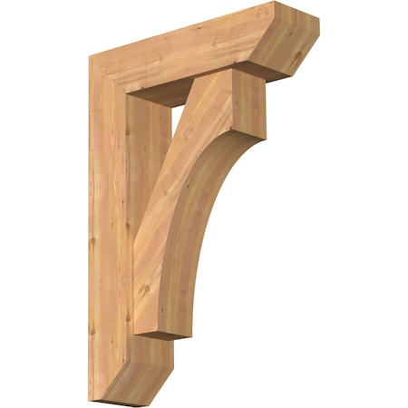 Ekena Millwork Westlake Slat Smooth Bracket w/ Offset Brace, Western Red Cedar, 7 1/2"W x 26"D x 38"H BKT0806X26X38WTL06SWR